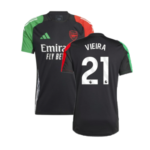 2024-2025 Arsenal EU Training Jersey (Black) (Vieira 21)