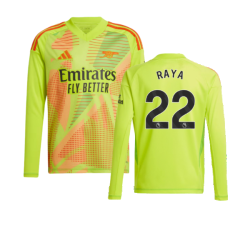 2024-2025 Arsenal Home Goalkeeper Shirt (Yellow) - Kids (Raya 22)