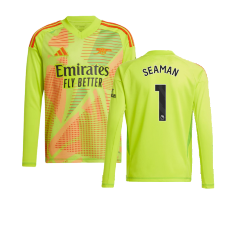 2024-2025 Arsenal Home Goalkeeper Shirt (Yellow) - Kids (Seaman 1)