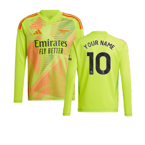 2024-2025 Arsenal Home Goalkeeper Shirt (Yellow) - Kids (Your Name)