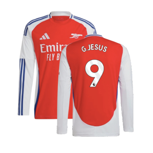 2024-2025 Arsenal Long Sleeve Home Shirt (G.Jesus 9)