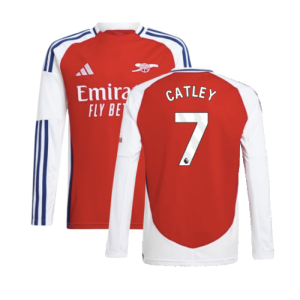 2024-2025 Arsenal Long Sleeve Home Shirt (Kids) (Catley 7)