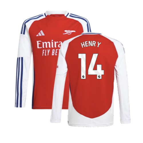 2024-2025 Arsenal Long Sleeve Home Shirt (Kids) (Henry 14)