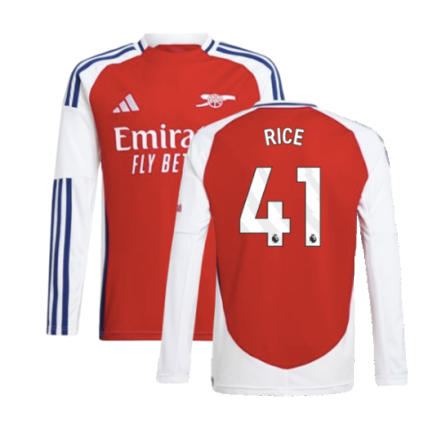 2024-2025 Arsenal Long Sleeve Home Shirt (Kids) (Rice 41)