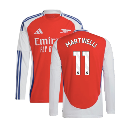 2024-2025 Arsenal Long Sleeve Home Shirt (Martinelli 11)