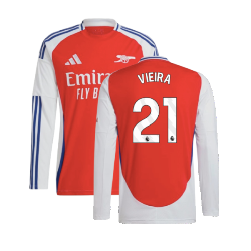 2024-2025 Arsenal Long Sleeve Home Shirt (Vieira 21)