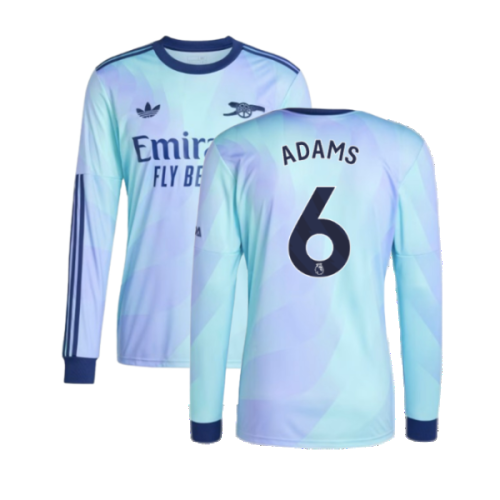 2024-2025 Arsenal Long Sleeve Third Shirt (Adams 6)