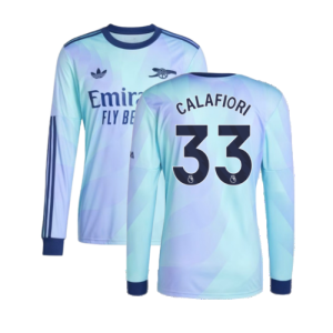 2024-2025 Arsenal Long Sleeve Third Shirt (Calafiori 33)