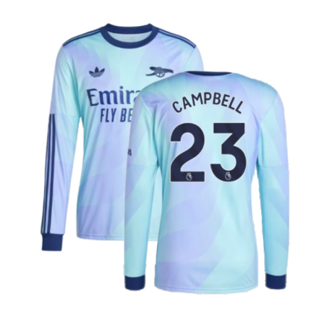 2024-2025 Arsenal Long Sleeve Third Shirt (Campbell 23)