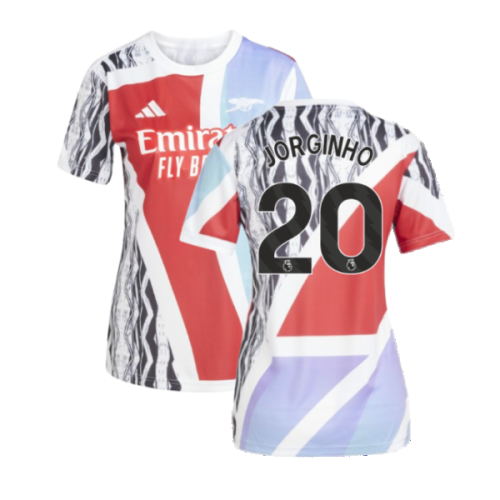 2024-2025 Arsenal Pre-Match Shirt (Scarlet) - Womens (Jorginho 20)