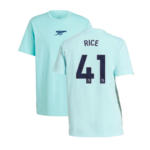 2024-2025 Arsenal Seasonal Tee (Clear Aqua) (Rice 41)