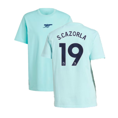 2024-2025 Arsenal Seasonal Tee (Clear Aqua) (S.Cazorla 19)