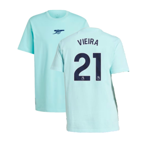 2024-2025 Arsenal Seasonal Tee (Clear Aqua) (Vieira 21)