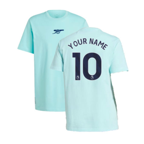 2024-2025 Arsenal Seasonal Tee (Clear Aqua) (Your Name)