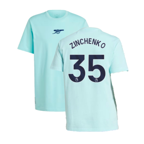 2024-2025 Arsenal Seasonal Tee (Clear Aqua) (Zinchenko 35)