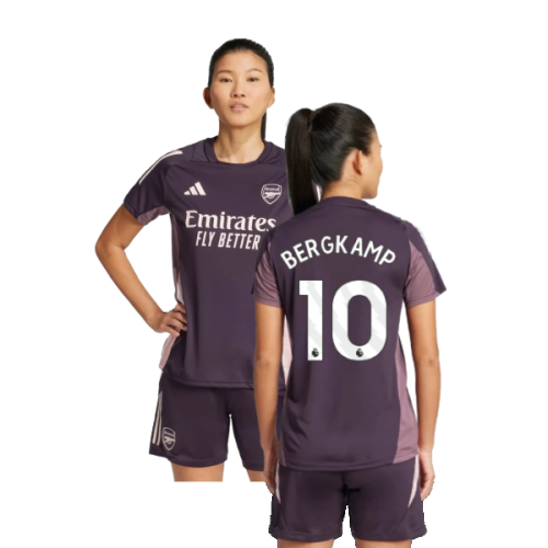 2024-2025 Arsenal Training Jersey (Aurora Black) - Womens (Bergkamp 10)