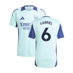 2024-2025 Arsenal Training Jersey (Clear Aqua) (Gabriel 6)