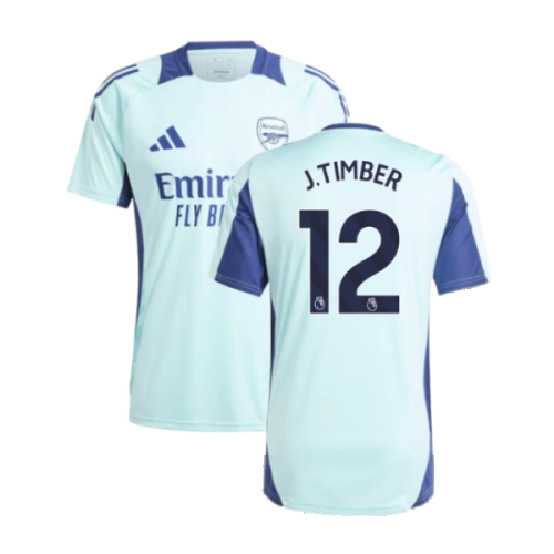 2024-2025 Arsenal Training Jersey (Clear Aqua) (J.Timber 12)