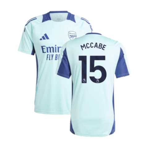 2024-2025 Arsenal Training Jersey (Clear Aqua) (McCabe 15)