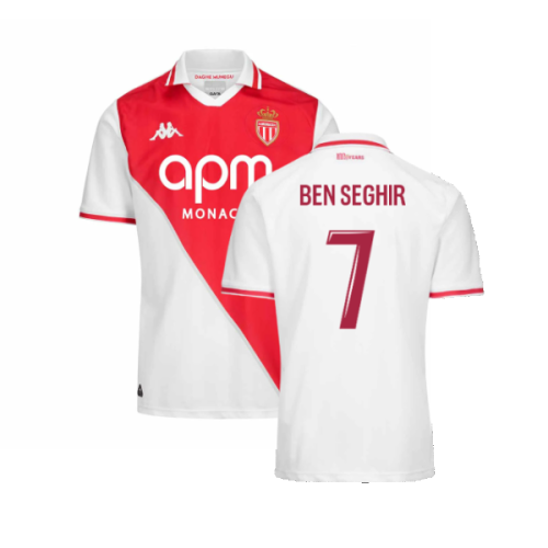 2024-2025 AS Monaco Home Shirt (Ben Seghir 7)