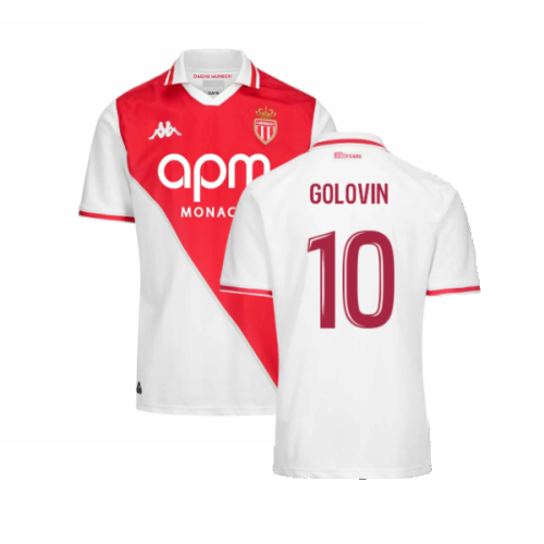 2024-2025 AS Monaco Home Shirt (Golovin 10)