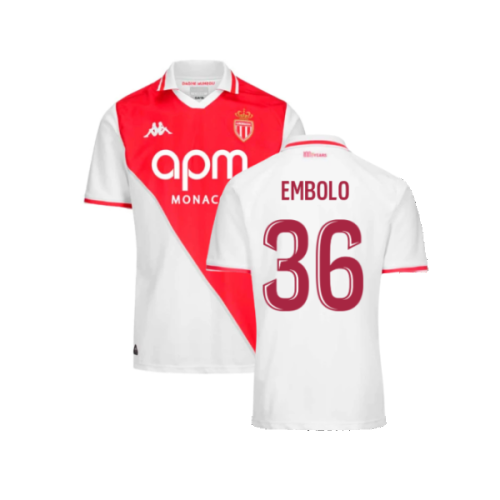 2024-2025 AS Monaco Home Shirt (Kids) (Embolo 36)