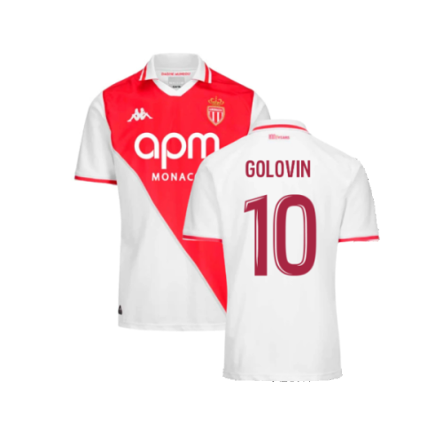 2024-2025 AS Monaco Home Shirt (Kids) (Golovin 10)