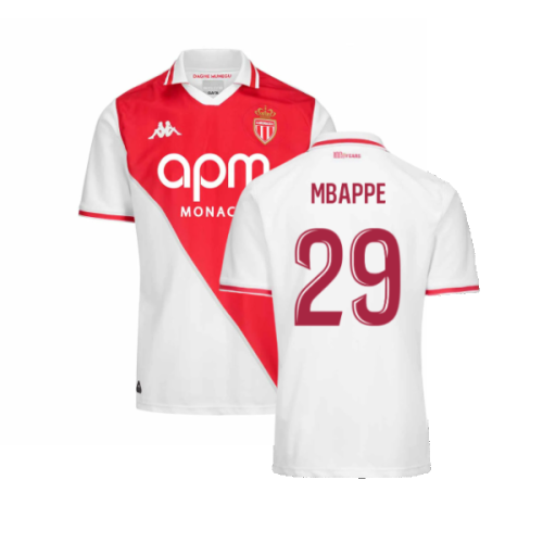 2024-2025 AS Monaco Home Shirt (Mbappe 29)