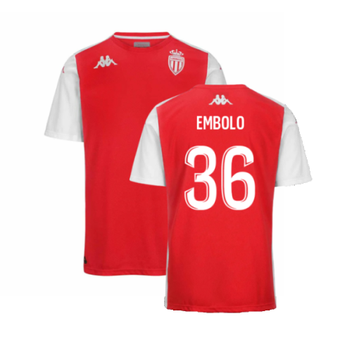 2024-2025 AS Monaco Player Training Shirt (Red) (Embolo 36)