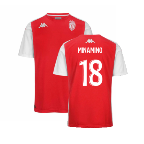 2024-2025 AS Monaco Player Training Shirt (Red) (Minamino 18)