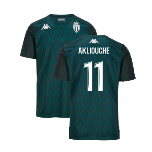 2024-2025 AS Monaco Pre-Match Shirt (Green) (Akliouche 11)