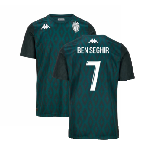 2024-2025 AS Monaco Pre-Match Shirt (Green) (Ben Seghir 7)