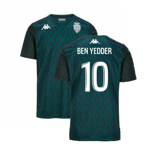 2024-2025 AS Monaco Pre-Match Shirt (Green) (Ben Yedder 10)