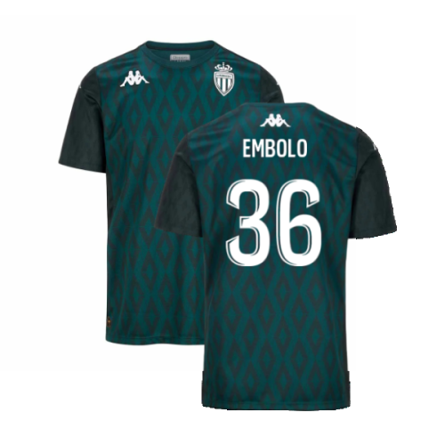 2024-2025 AS Monaco Pre-Match Shirt (Green) (Embolo 36)