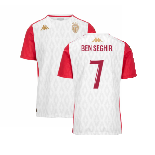 2024-2025 AS Monaco Pre-Match Shirt (White) (Ben Seghir 7)