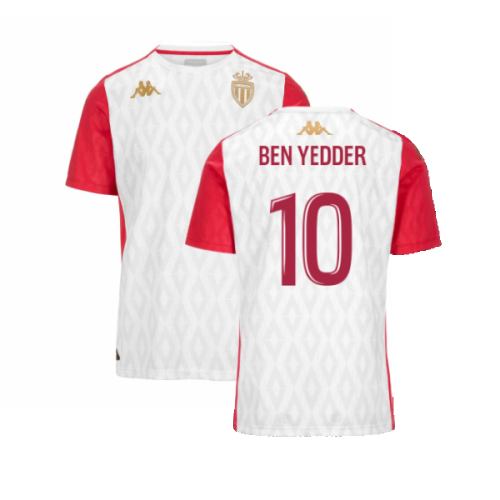 2024-2025 AS Monaco Pre-Match Shirt (White) (Ben Yedder 10)