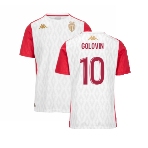 2024-2025 AS Monaco Pre-Match Shirt (White) (Golovin 10)