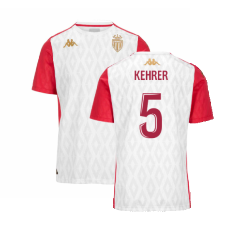 2024-2025 AS Monaco Pre-Match Shirt (White) (Kehrer 5)