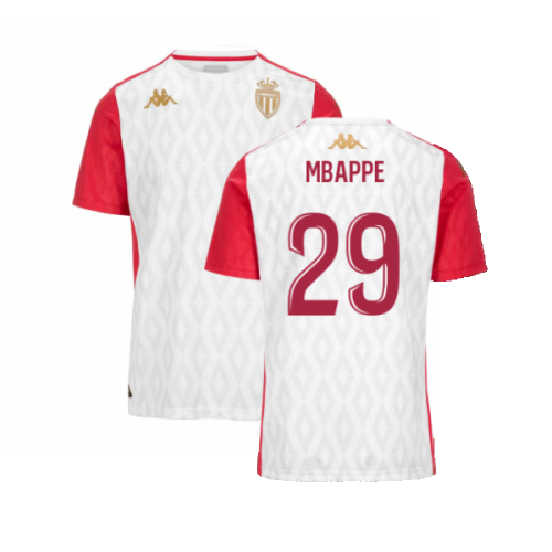 2024-2025 AS Monaco Pre-Match Shirt (White) (Mbappe 29)