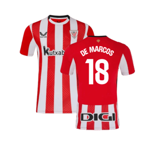 2024-2025 Athletic Bilbao Home Shirt (De Marcos 18)