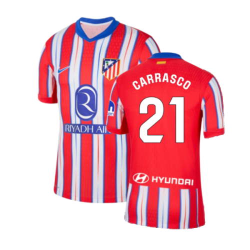 2024-2025 Atletico Madrid Home Shirt (Kids) (Carrasco 21)