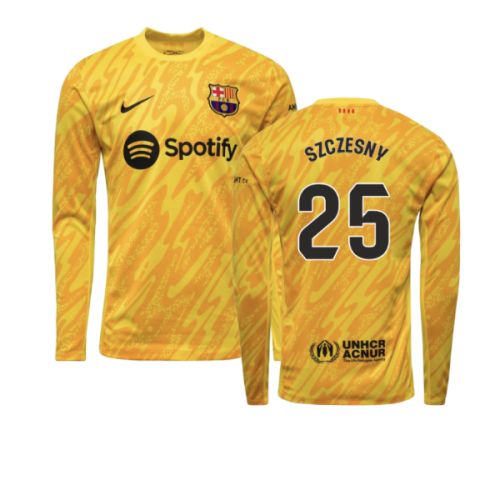 2024-2025 Barcelona Away Goalkeeper Shirt (Yellow) (Szczesny 25)
