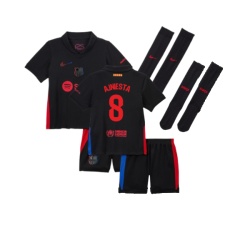 2024-2025 Barcelona Away Little Boys Mini Kit (A.Iniesta 8)