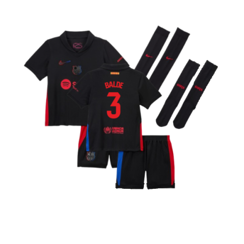 2024-2025 Barcelona Away Little Boys Mini Kit (Balde 3)