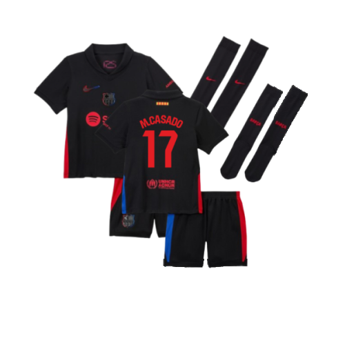 2024-2025 Barcelona Away Little Boys Mini Kit (M.Casado 17)