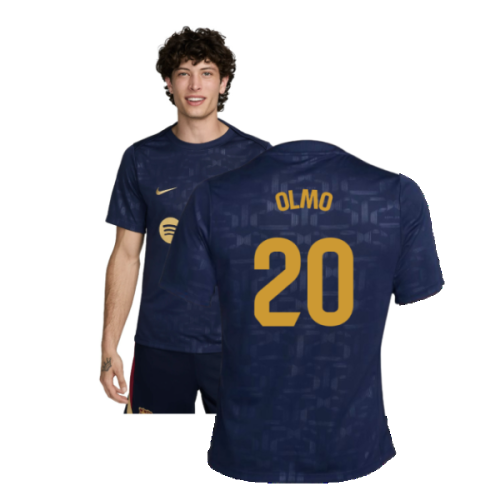 2024-2025 Barcelona Dri-Fit Academy Pro Pre-Match Top (Navy) (Olmo 20)