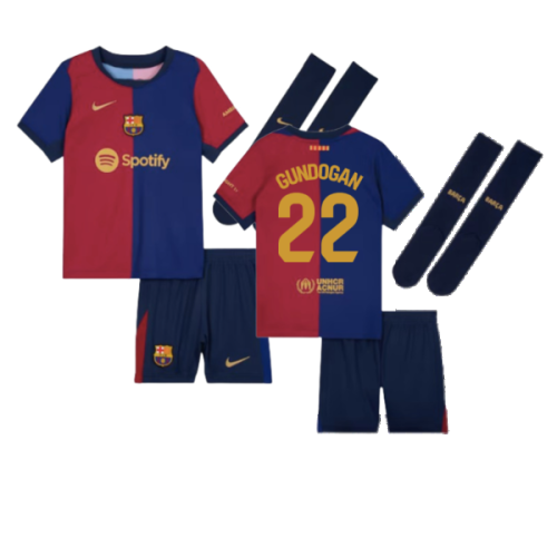 2024-2025 Barcelona Home Mini Kit (Gundogan 22)