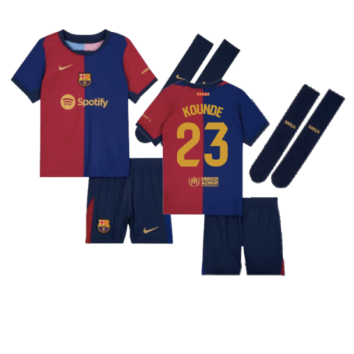 2024-2025 Barcelona Home Mini Kit (Kounde 23)