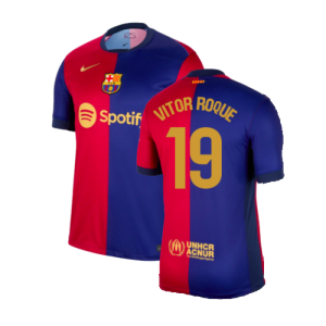 2024-2025 Barcelona Home Shirt (Vitor Roque 19) 2024-2025 Barcelona Home Shirt (Vitor Roque 19)