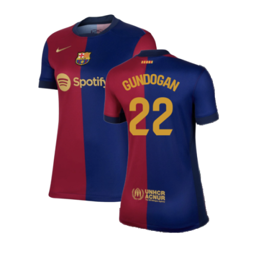 2024-2025 Barcelona Home Shirt (Womens) (Gundogan 22)